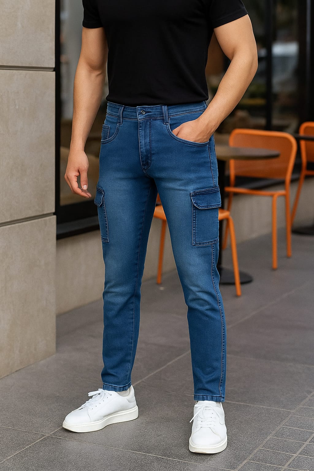 cargo jean The jeans multiple pockets cargo pockets  casual and trendy